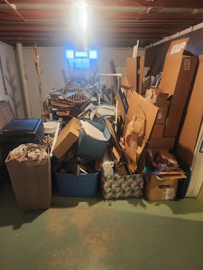 Roll-off dumpster container at job site for Construction Dumpster Rental in Whitemarsh